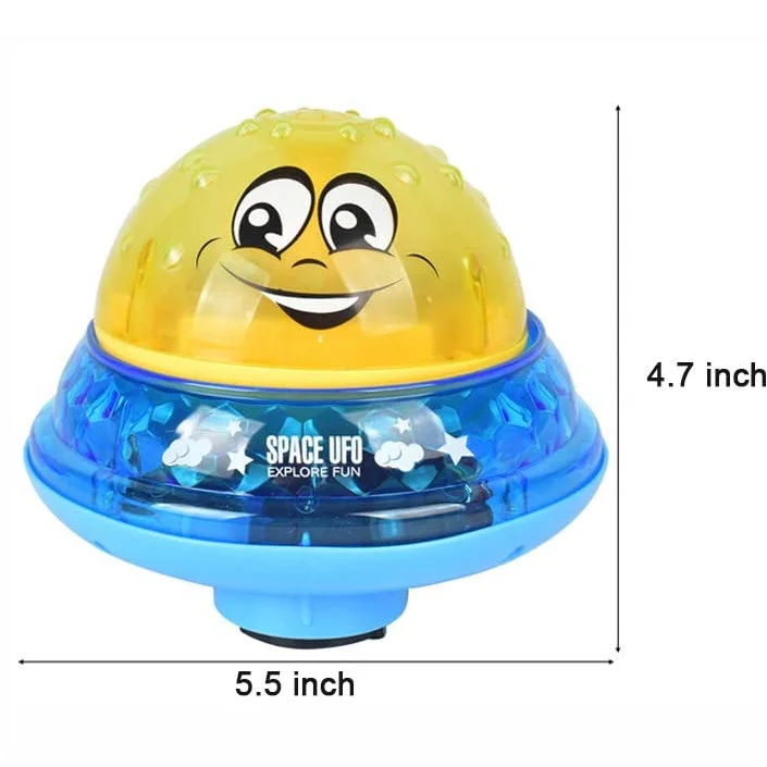 Amazon Baby Shower Toy Lovely LED Flashing Musical Ball Water Squirting Sprinkler Baby Toys Bath Light Button Squirter Toys