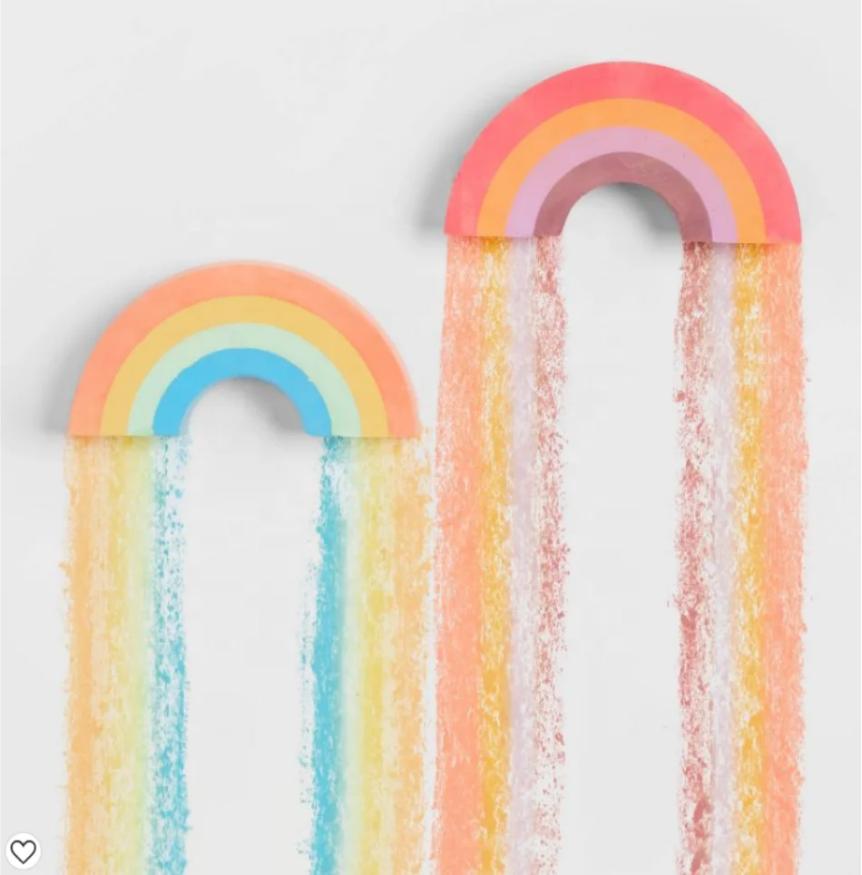 Washable Rainbow Colored Sidewalk Chalk For Kids