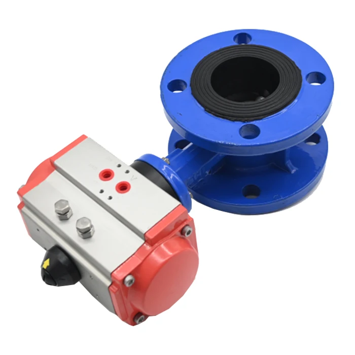 JTAIV customized Flange Butterfly Valve Stainless Steel DN15-DN100 single/double acting Pneumatic Flange Butterfly Valves