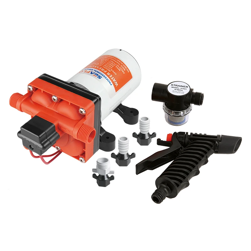 Сверхмощный насос для промывки SEAFLO, 4,0 GPM, набор насосов для промывки палубы, 12 В, 24 В, морские душевые кабины для каравана RV