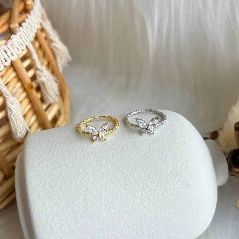 Free Shipping Jewelry Pave Setting Zircon Fashion Women Plated 18K Yellow Gold Rose Ring rings jewelry women free shipping