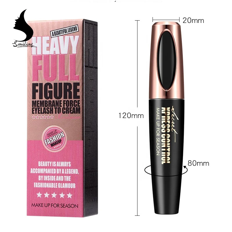 MACFEE Heavy Full Figure Membrane Force 3D Fiber Thick Curling Mascara For Eyes Makeup