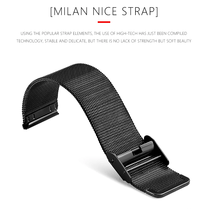 OB Jewelry Fashion Life Waterproof Mesh Belt Watch Black/Blue/Gold Color Metal Watch For Men or Women