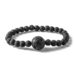 Anti Nausea Wristband Bracelet 6&14MM Natural Stone Bracelet Nausea Relief Bands Adjustable Bracelet