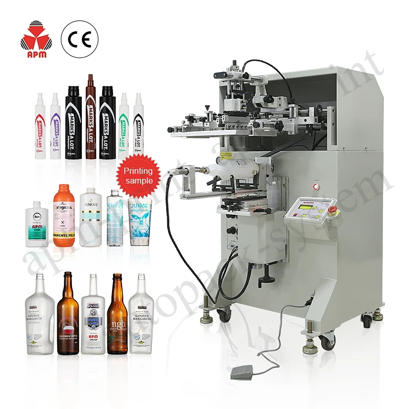 S350FRO Plastic or Glass Silk Screen Printing Machine Cylindrical Screen Printer Machine for Bottle Cup Tubes