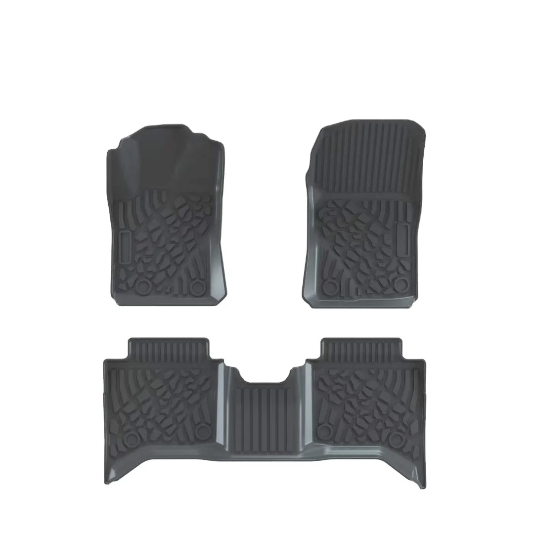 Auto accessories Ford ranger waterproof car floor mat for trunk custom car floor mat full sets 5d tpe car floor mat 3d molded