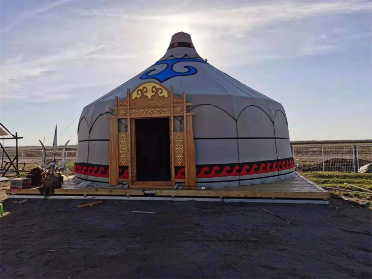Worry free after-sales windproof and tear resistant Mongolian yurt tent cultural tourism project