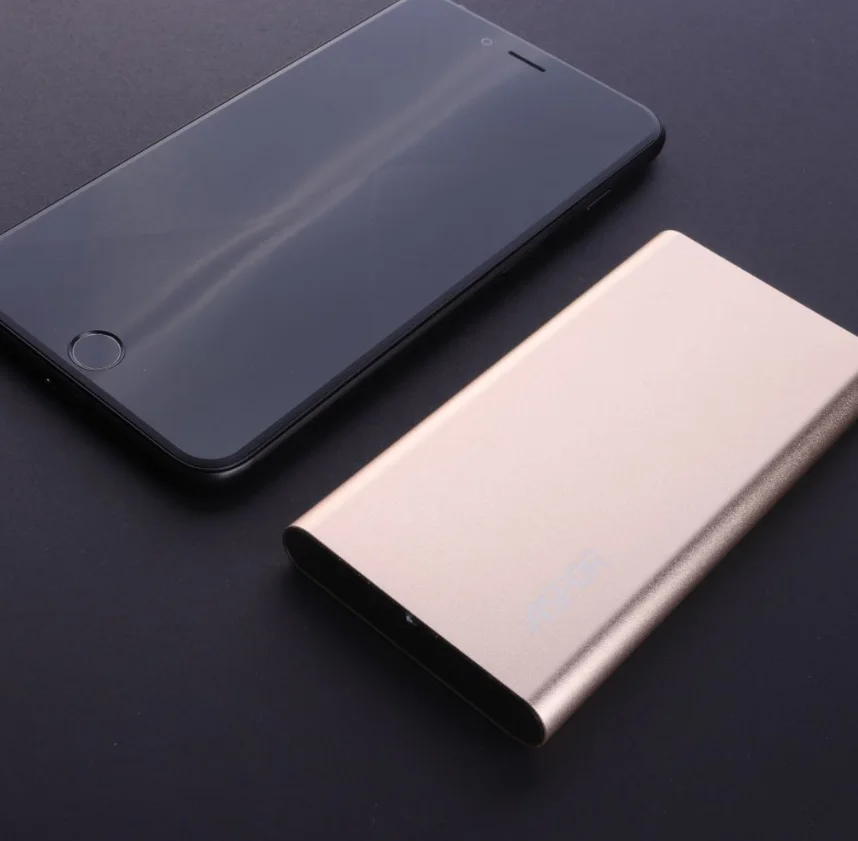 Shenzhen Aluminium Ultra Thin Portable Power Bank 6000 mAh Cute Power Bank