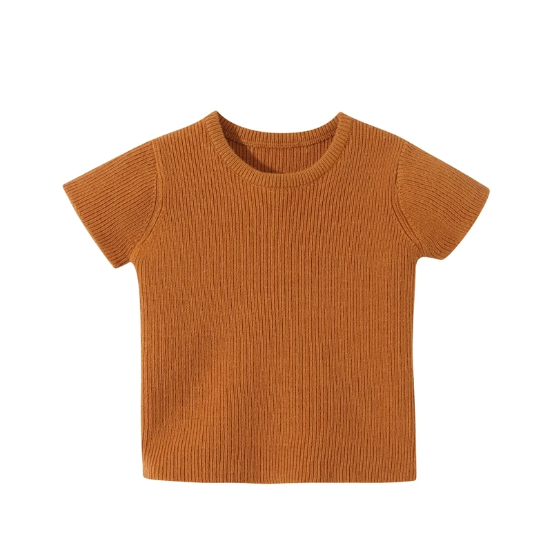 Wholesale custom 0-4 year old cotton soft comfortable knitted kids sweater suit pure color baby clothes