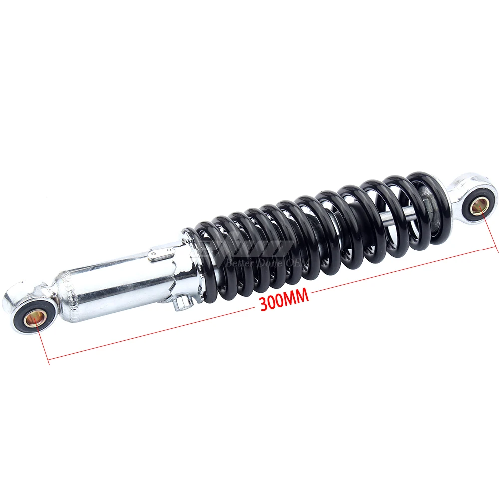 Universals 300mm 11.8 Inch Shock Absorber Rear Suspension for GY6 50/60/80/125/150Cc Scooters Moped ATV 4 Wheel Motorcycle