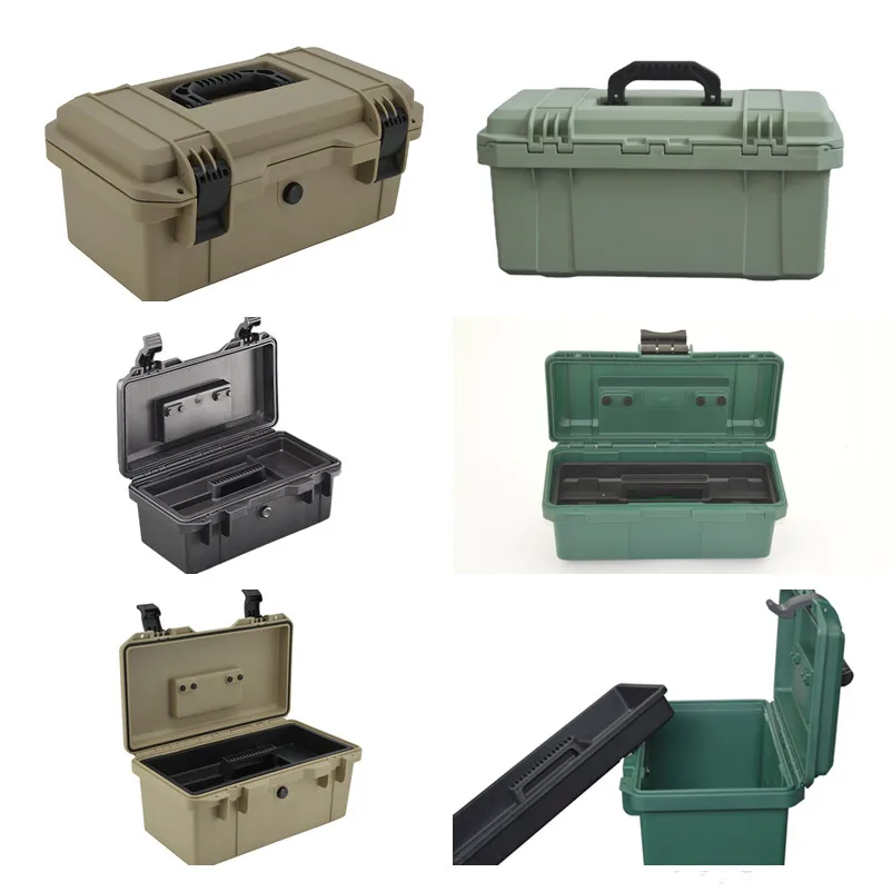 Portable Container 2 Layers Tools Case Detachable 19 Inch Plastic Tool Box Storage With Handle Two Layer Tray Kit Toolbox