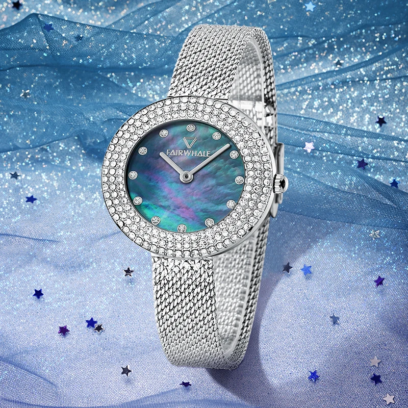 Mark Fairwhale New Women Moissanite Fashion Luxury Quartz watch Lady Watches Starry Sky New Trendy Womens Wristwatch