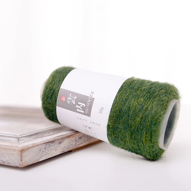 
Yarncrafts Warm fancy Knitting fluffy Wool Nylon Blend Elastic filament viscose Yarn for Sock Shawl 