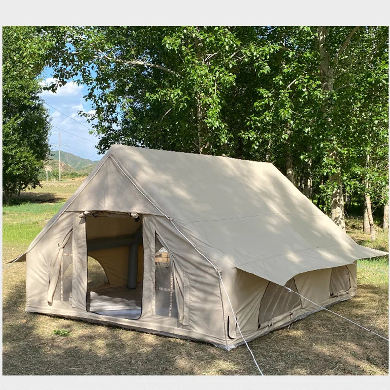 Using Thick Cotton Oxford Fabric With Good Air Permeability Large Easy To Carry And Open Family Outdoor Camping Inflatable Tent