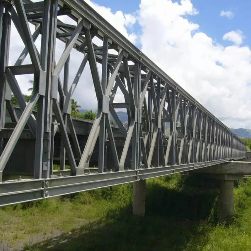 Hot dipped galvanized prefabricated steel truss bridge