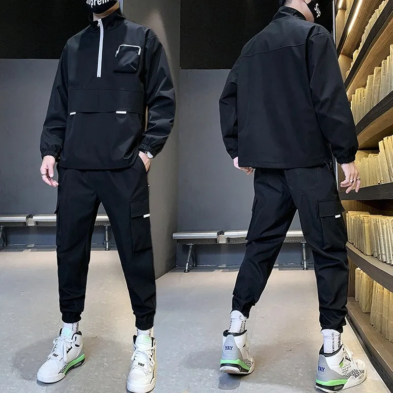 Custom logo Mens Track Suits 2 Piece Long Sleeve Jogging Suits Active Jackets Pants Outfit Casual Tracksuits
