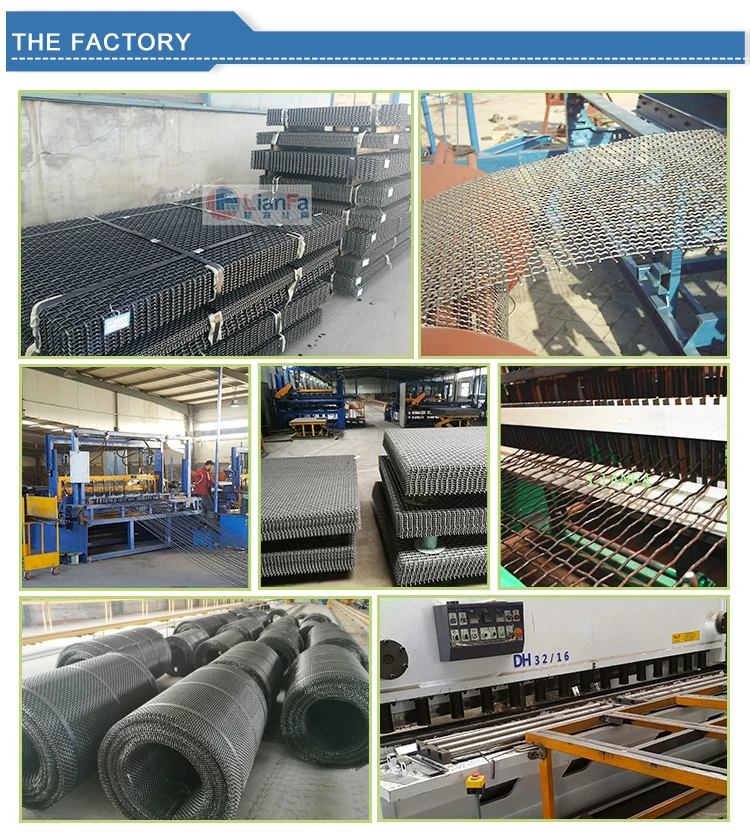 45-65Mn High carbonsteel crimped wire mesh for Vibrating Screen for South America/Latin America countries/Jamaica/Columbia/Chile