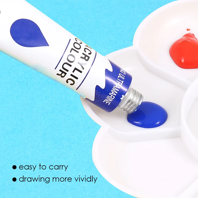 Foska Non-toxic Acrylic Paints Heavy-Body 0.41 Fl oz 12ML Tubes Rich Pigments Waterproof Widely Used Paint Kit