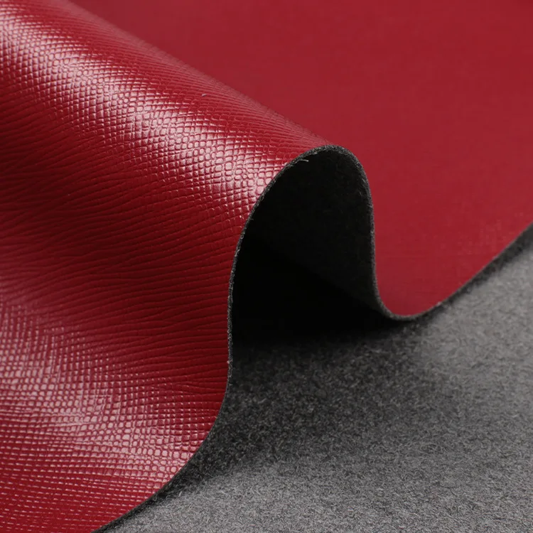 0.8mm Saffiano PU Microfiber Leather for Handbags Upholstery Supplies Roll Packaging Car Seat Leather Upholstery Accessories