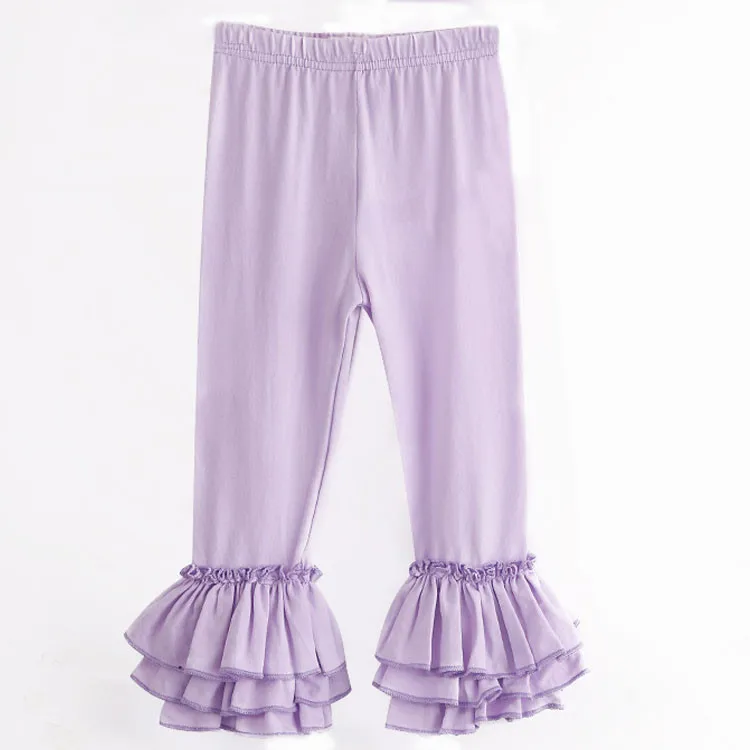 Autumn girl toddler pants Multi-colored cotton toddler 3-layer pleated solid little girl tulip ruffled tights