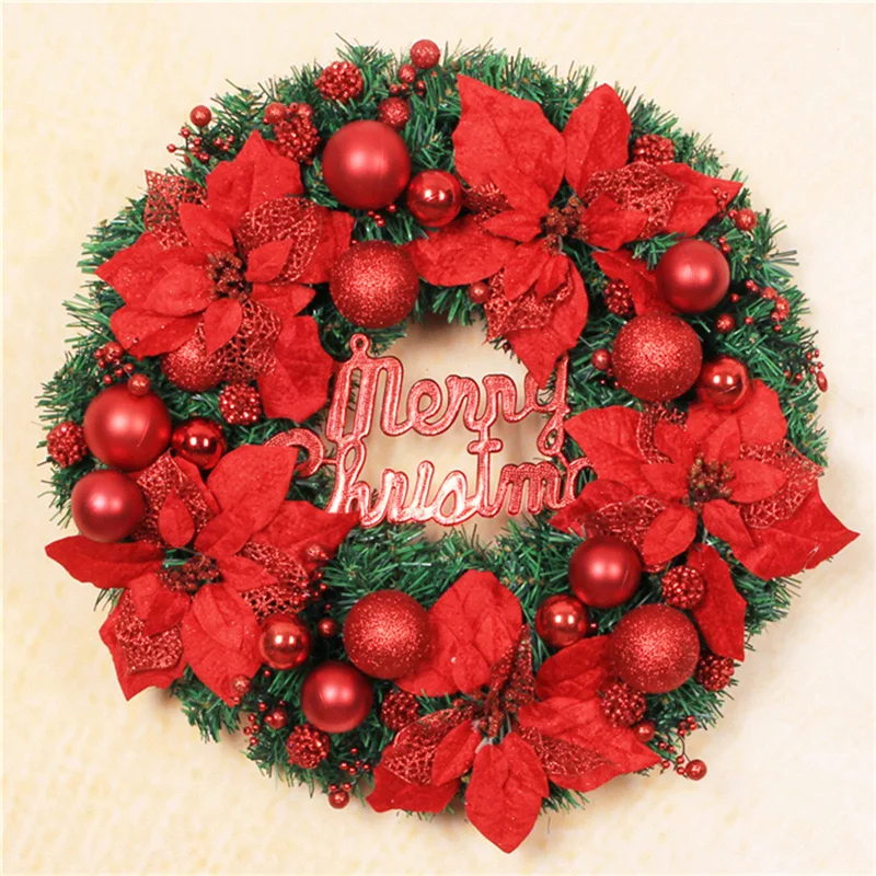 Christmas Decoration Door Hanging Outdoor Home Decor Artificial Christmas Party Wreaths And Garlands