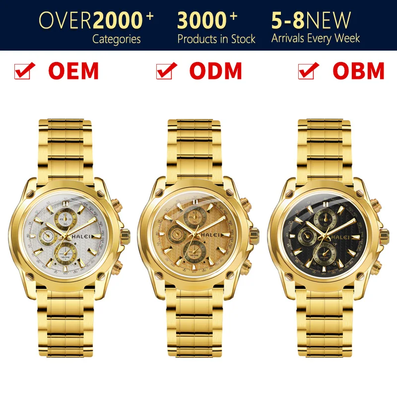STAR RUDDER 3020M mens high quality gold wrist watch,premium hip hop watch set,japan movt quartz oem odm watch manufacturer
