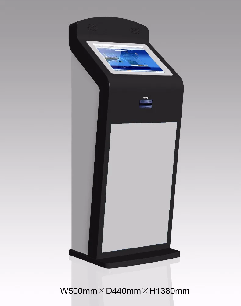 Indoor Touch Screen Popular Self Hotel Check in Kiosk Card /Cash/E-payment Hotel Machine