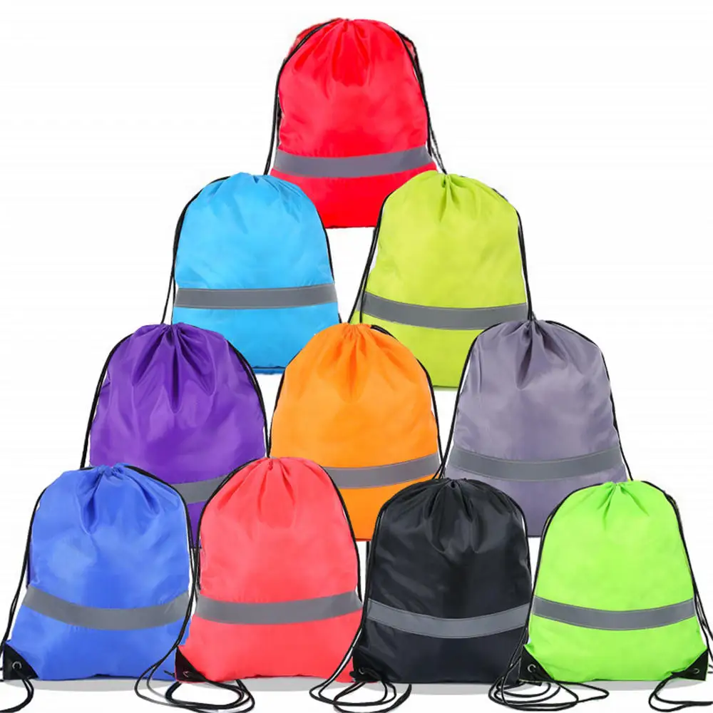 Portable Sport Fitness Travel Outdoor Backpack Drawstring Bag Waterproof Gym Drawstring Sack Riding Backpack Gym Shoulder Bag