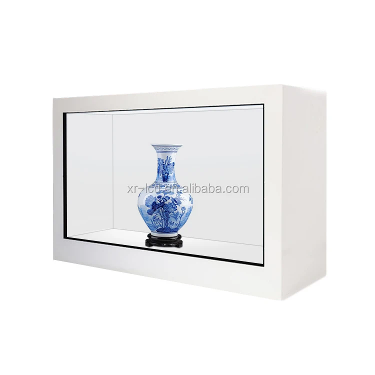 Customize lcd transparent display box 86 inch lcd transparent advertising display cabinet