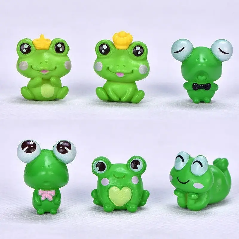 Wholesale Cartoon Frog Figurine Micro Landscape Gardening Home Fish Tank Decoration Miniature Animal