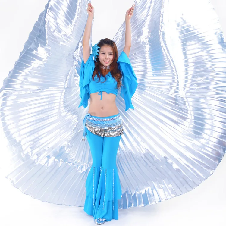 Performance accessory golden color adult 360 degree belly dance wings