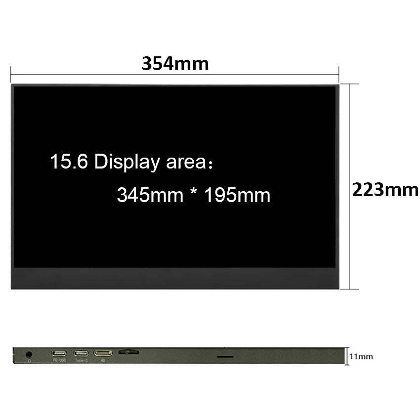 1280*800 gaming monitor 15.4 inch portable display supports Xbox PS3 PS4