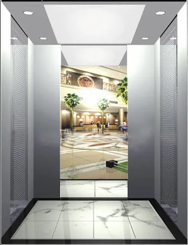 
Fuji elevator lift cabin decoration price, elevator mirror etched cabin for passenger elevator supplier 