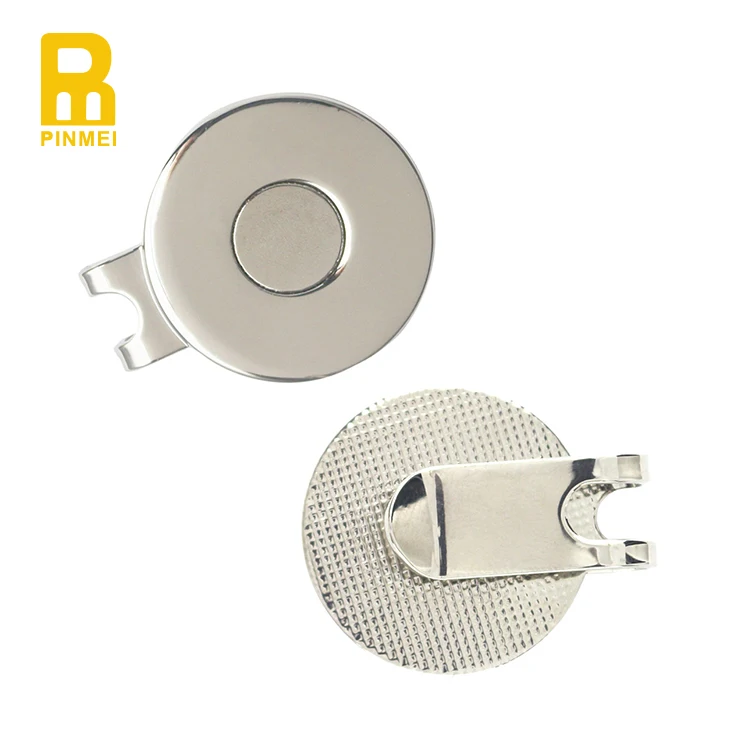 Wholesale Magnetic Metal Blank Golf Cap Hat Clip Hat Clips Golf Ball Marker Hat Clip