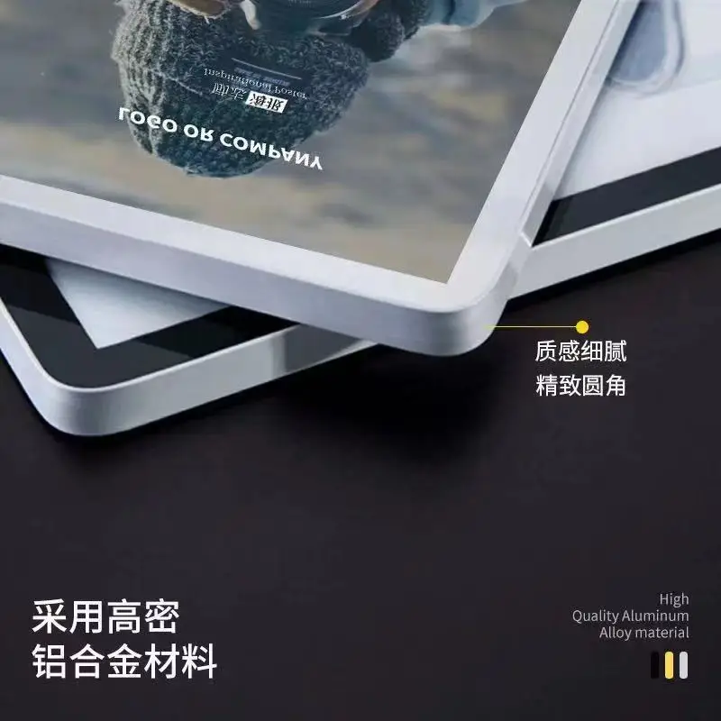 Ad LED Poster Frame For Restaurant&Cinema Marketing Products Led Advertising Light Box Aluminum Frame Tempered Glass Light Boxes