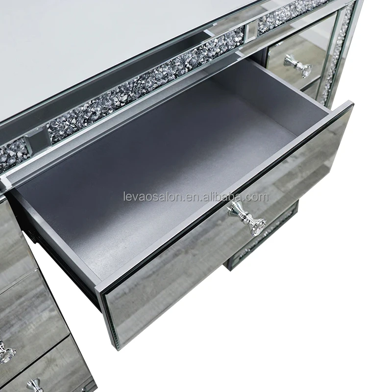 makeup table with lighted mirror