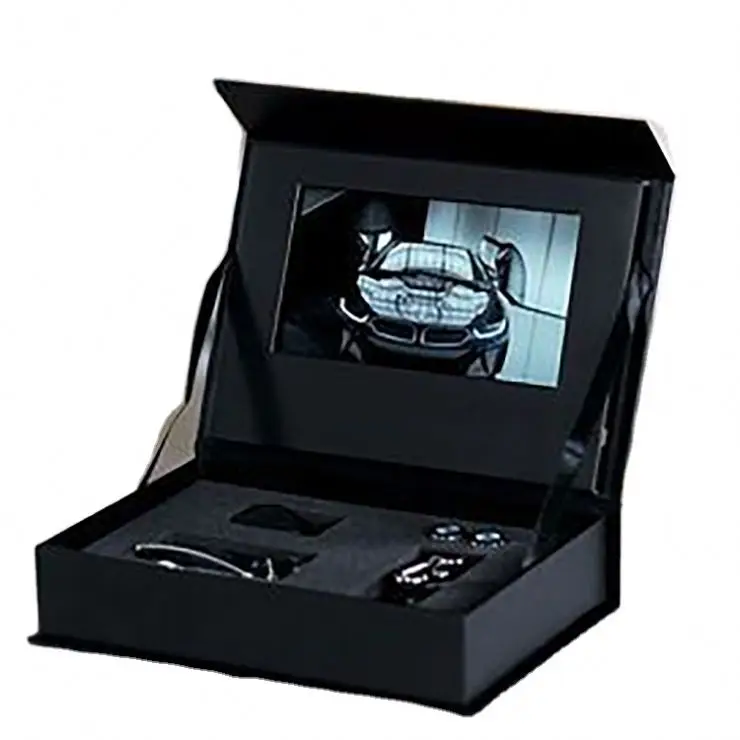 Low Price Video Brochure Paper Gift Book 7 Inch LCD Display Promotional Video Gift Box