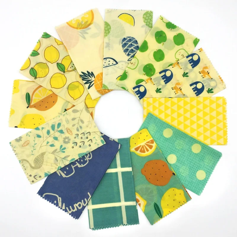 Honey bee wrap beeswax food wraps 3 4 5 6 7 pcs with pdq bees wrap
