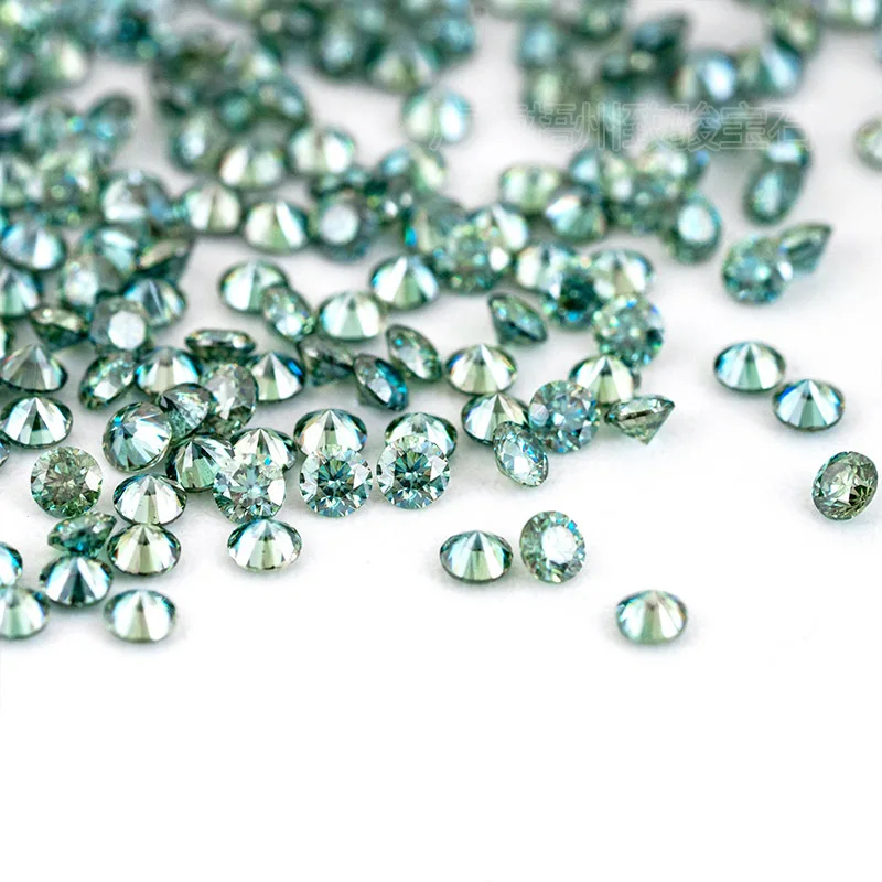 Factory Direct Moissanite Diamond VVS  Blue Green Melee Moissanite Loose Stones For Jewelry Making