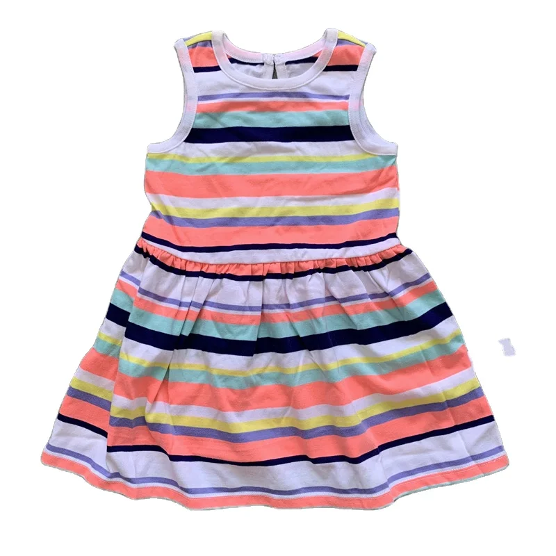 clearance sale cheap dress girls princess skirt cotton baby summer trend baby girl assorted dress overstock