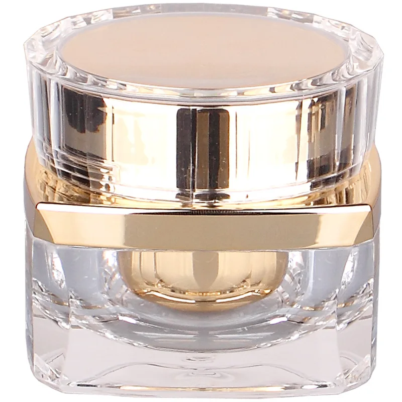 Acrylic Gold high-grade cosmetics transparent multi-color liner5 10 20 30 50g multi-size custom round high-quality plastic jar