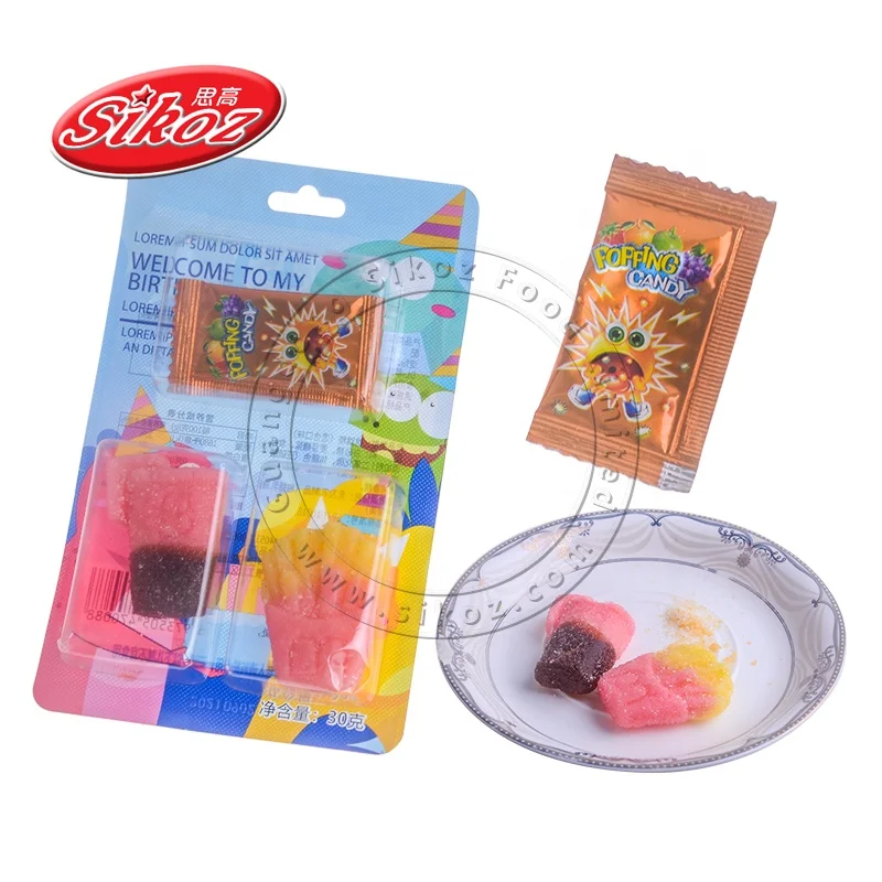 New product popping candy with French Fries Shape soft gummy jelly candy