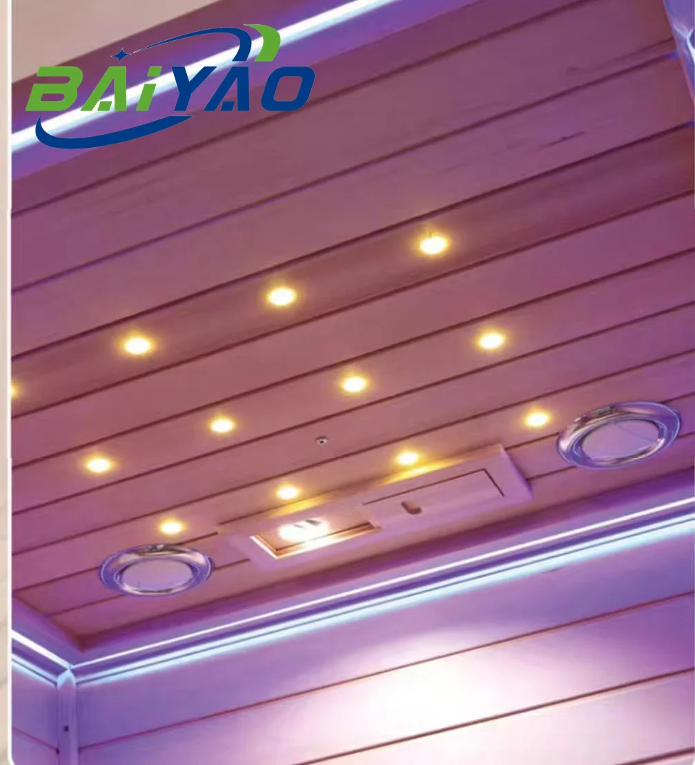 Large Size Sauna Indoor Hemlock Wood Slimming Beauty Wet Sauna Room Health And Wellness Spa Sauna 6 Person