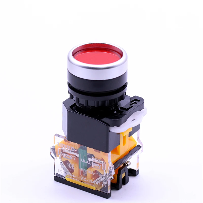 Maintained Switch Push Button 22mm Mounting Diameter 1NO+1NC
