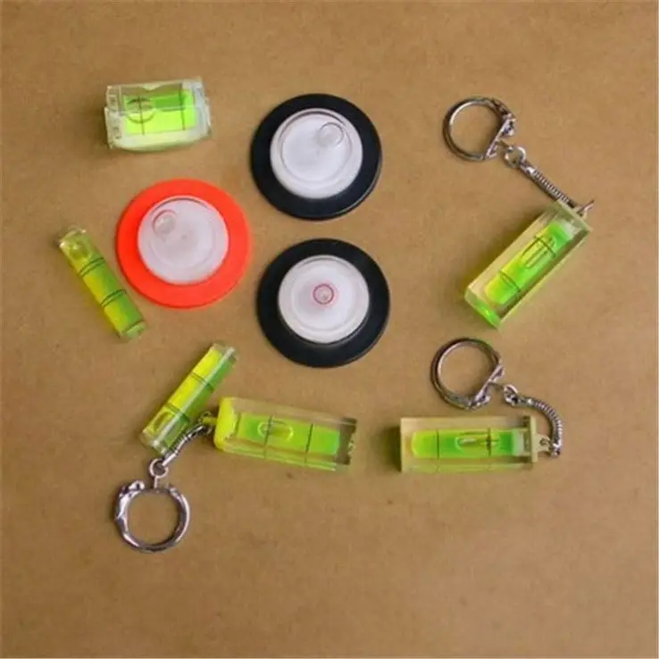 TEBAK Acrylic PMMMA round housing Circular Colorful small spirit level vial Bullseye leveling Bubble Levels for RV Trailer