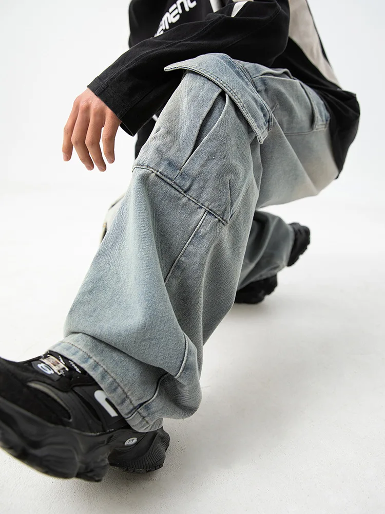 Мужские джинсовые брюки-спрей