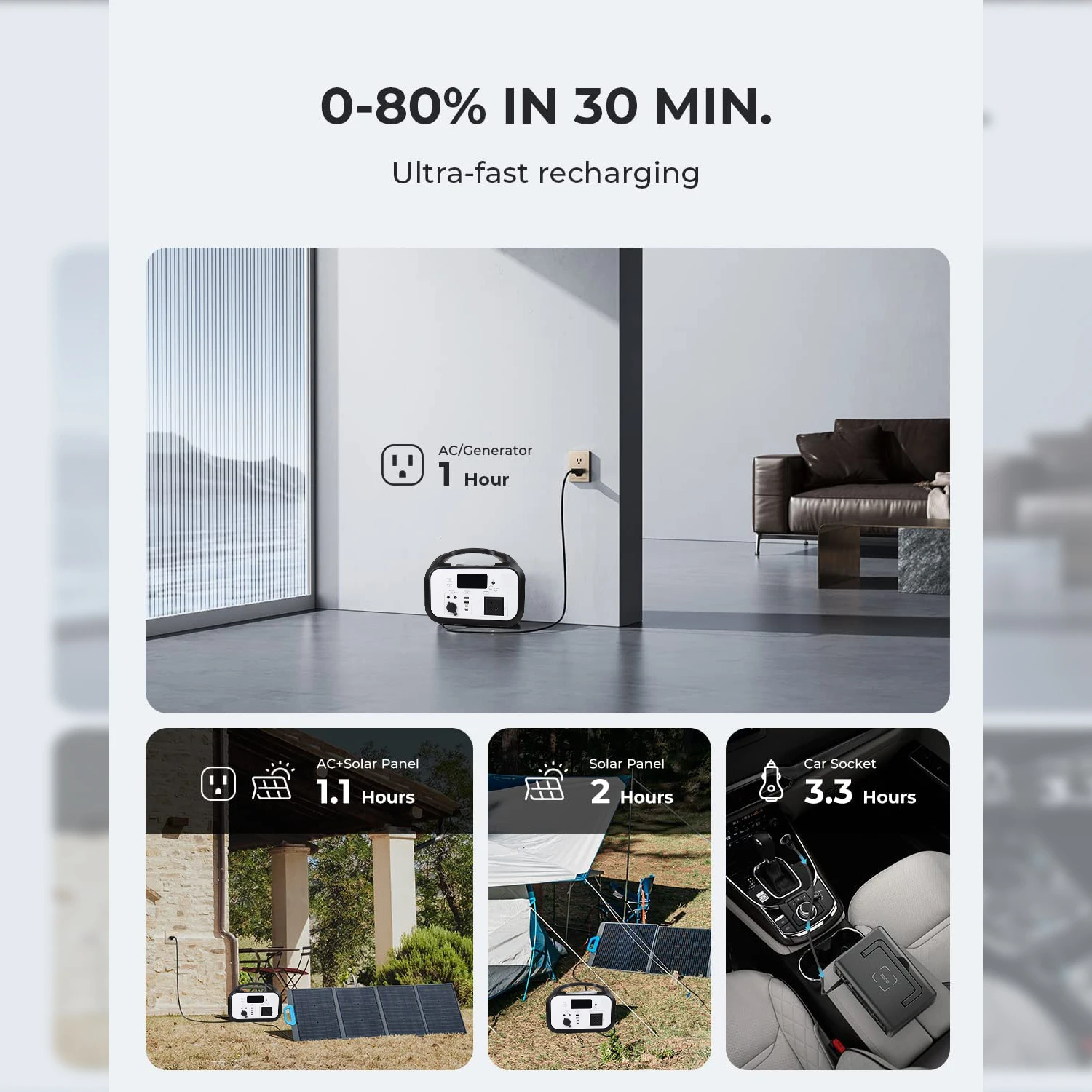 wireless phone charging Lithium battery 600W 1200W portable solar power station