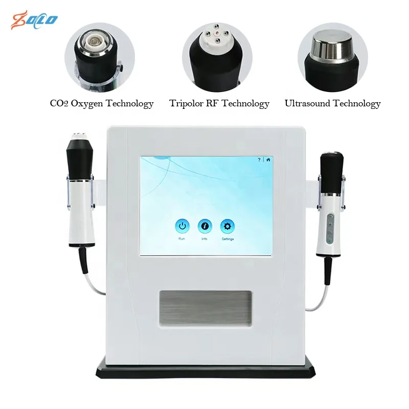 High Quality 3 In 1 Oxygen Jet Facial Machine RF Ultrasonic Skin Care CO2 Oxygen Bubble Exfoliate Oxygen Facial Machine