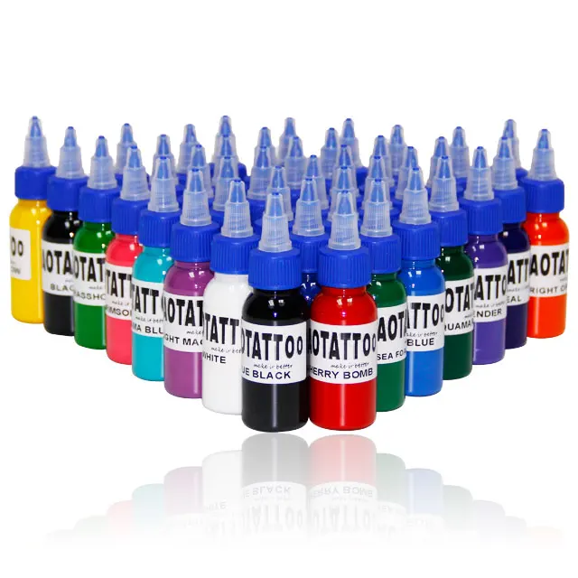 Набор из 14 чернил для татуировок цветов 1 унция 30 мл/бутылка набор пигментов 3D макияжа красоты кожи