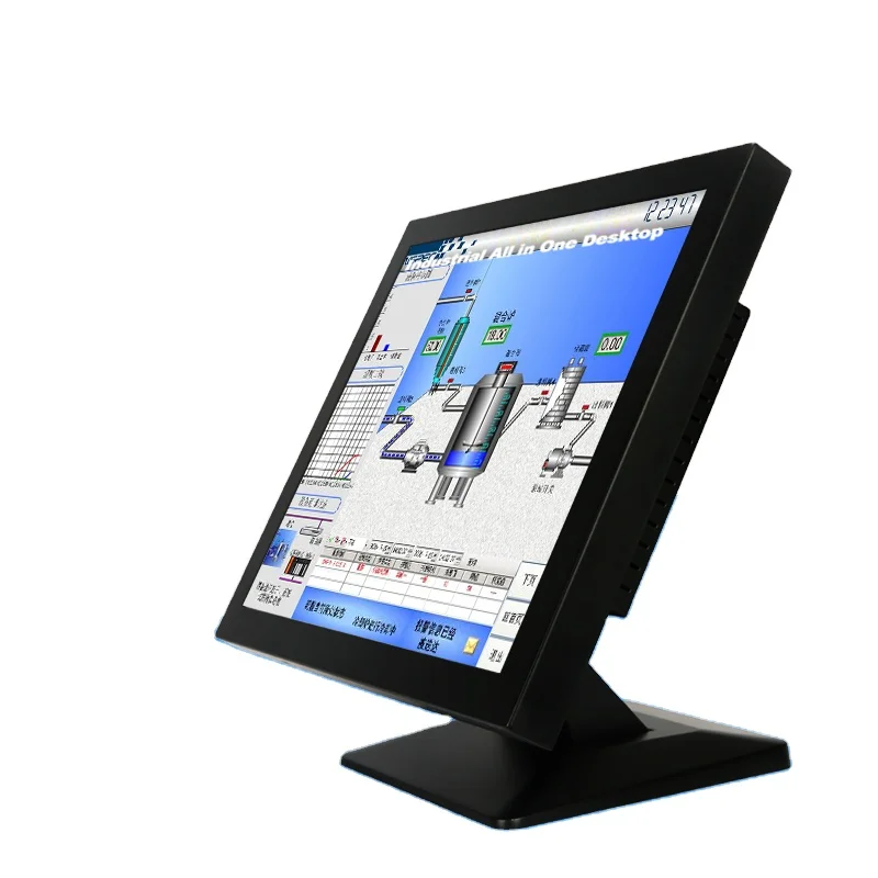 Factory price 15 inch Embedded open frame Touch Screen All-in-One PC Desktop fanless Dual Core Computer industrial monitor